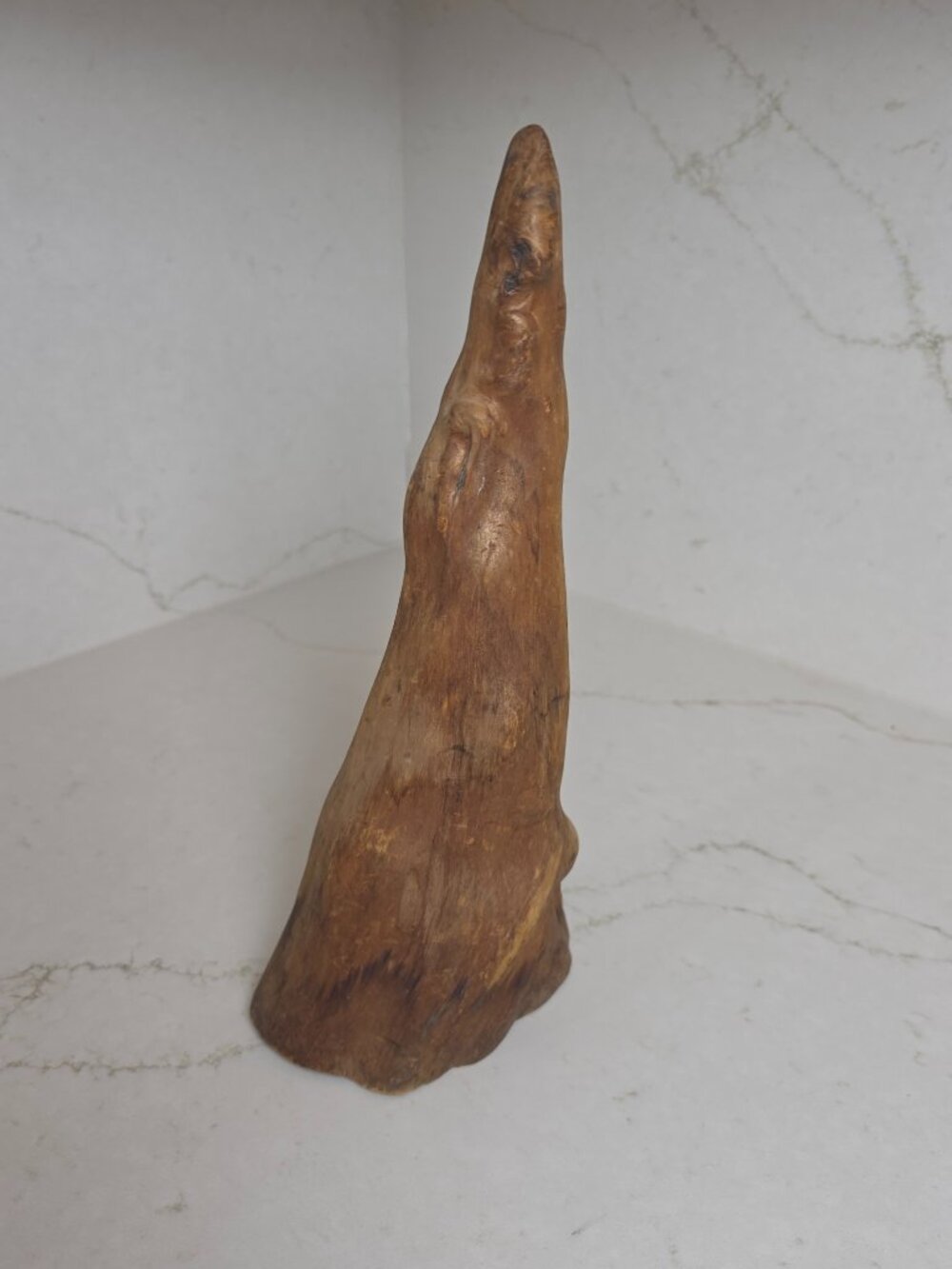 Hand-Carved Natural Wood Burl Sculptural Decor Piece
